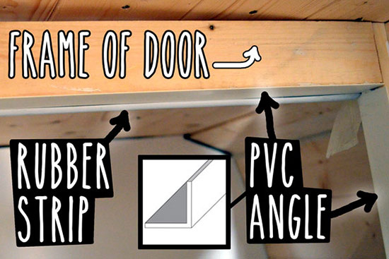 Bathroom door frame
