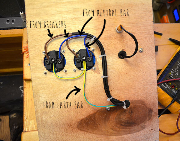 wiring mains hookup incomer