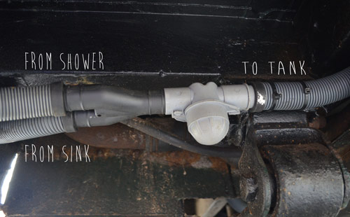 waste trap under the van