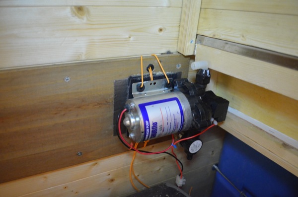 shurflo water pump mounting