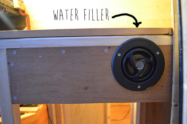 campervan water filler cap location