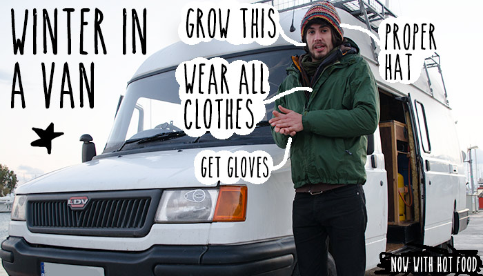 Living in a van during winter