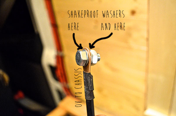 Campervan grounding 0v wire
