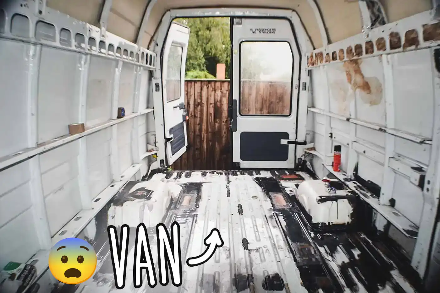 Empty van before conversion